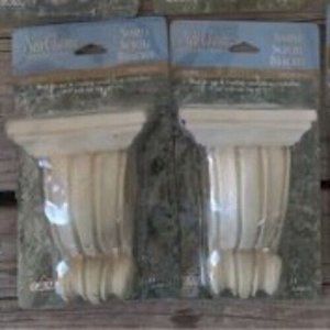 Neoclassic Simple Scroll Brackets Brand New Wrapped Set of Two (2)